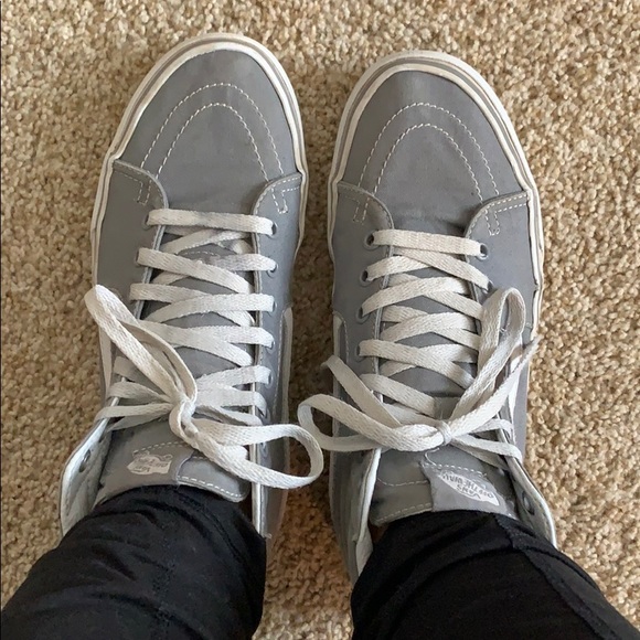 grey hi top vans